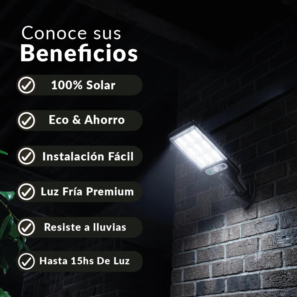 2X1 REFLECTOR SOLAR LED PARA EXTERIORES | SIN CABLES, SIN FACTURAS
