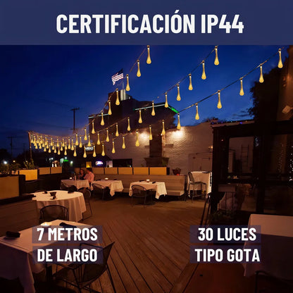 Guirnalda Solar 2x1 5 m · 30 Luces LED Cálidas Impermeables ✅