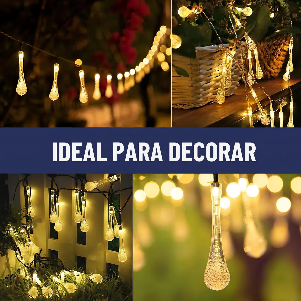 Guirnalda Solar 2x1 5 m · 30 Luces LED Cálidas Impermeables ✅