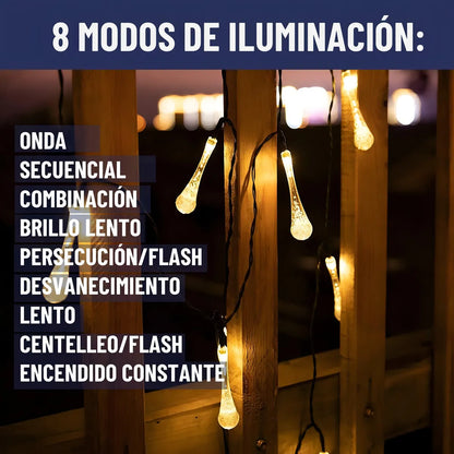 Guirnalda Solar 2x1 5 m · 30 Luces LED Cálidas Impermeables ✅