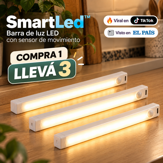 SmartLed™ Barra Luz Led con Sensor de Movimiento │ PROMO 3x1