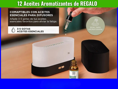 Humificador Difusor de Aromas + 12 Esencias Aromáticas de REGALO