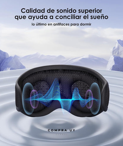 SleepBand™ | Antifaz para Dormir con Auriculares Bluetooth | Descanso Profundo y Música Relajante
