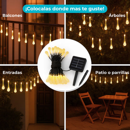 Guirnalda Solar 2x1 5 m · 30 Luces LED Cálidas Impermeables ✅